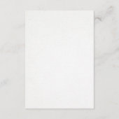 シンプルタイポグラフィモダンゲスト情報 エンクロージャーカード (裏面)