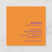 シンプルタイポグラフィモダンコバルトブルー スクエア名刺 (裏面)