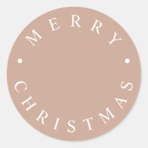 シンプルタイポグラフィモダンメリークリスマスベージュ