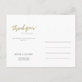 シンプルタイポグラフィモダン写真ありがとうはがき ポストカード (裏面)