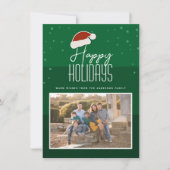 シンプルタイポグラフィモダン写真クリスマス シーズンカード (正面)