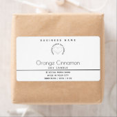 シンプルタイポグラフィモダン白ハートキャンドル ラベル (インサイチュ)