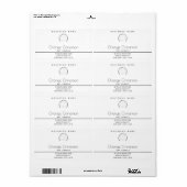 シンプルタイポグラフィモダン白ハートキャンドル ラベル (フルシート)