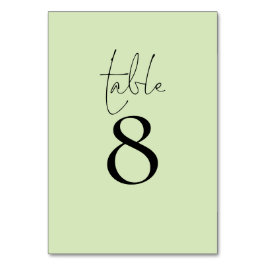 シンプルタイポグラフィライムクリームスク結婚リプト テーブルナンバー