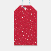 シンプルタイポグラフィレッドはクリスマスまで開かない ギフトタグ (裏面)