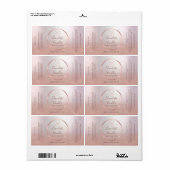 シンプルタイポグラフィ円バラ金ゴールド枠ロゴ ラベル (フルシート)