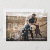 シンプルタイポグラフィ写真クリスマス シーズンカード (正面)