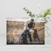 シンプルタイポグラフィ写真クリスマス シーズンカード (スタンド正面)