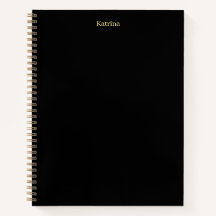 シンプルタイポグラフィ名パーソナライズされたブラックイエロー