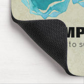 シンプルタイポグラフィ引用文とティール(緑がかった色)バラ マウスパッド (コーナー)