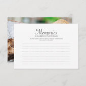 シンプルタイポグラフィ思い出カスタム写真記念 出欠カード (正面/裏面)