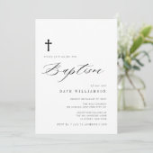 シンプルタイポグラフィ教書洗礼の招待 招待状 (スタンド正面)