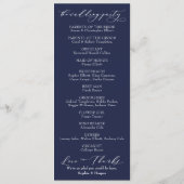 シンプルタイポグラフィ書道エレガントネイビーブルー プログラム (裏面)