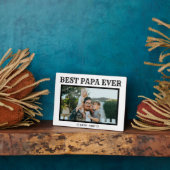 シンプルタイポグラフィ最高のパパエバーフォトプラーク フォトプラーク (側面)