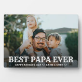 シンプルタイポグラフィ最高のパパーエバーファーザデイギフト フォトプラーク