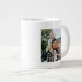 シンプルタイポグラフィ最高のパパEver Photo ジャンボコーヒーマグカップ (正面右)