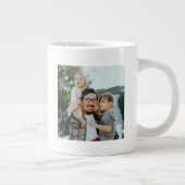 シンプルタイポグラフィ最高のパパEver Photo ジャンボコーヒーマグカップ (右)