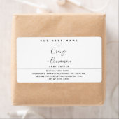 シンプルタイポグラフィ白モダンハート体バター ラベル (インサイチュ)