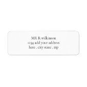 シンプルタイポグラフィ白 ラベル (正面)