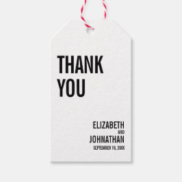 シンプルタイポグラフィ結婚の感謝ギフトラベル ギフトタグ