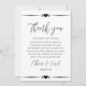 シンプルタイポグラフィ結婚サンキューカード サンキューカード (正面)
