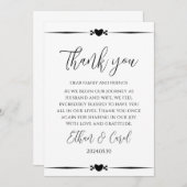 シンプルタイポグラフィ結婚サンキューカード サンキューカード (正面/裏面)