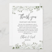 シンプルタイポグラフィ結婚サンキューカード サンキューカード (正面/裏面)