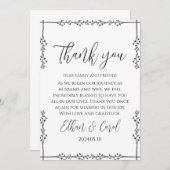 シンプルタイポグラフィ結婚サンキューカード サンキューカード (正面/裏面)