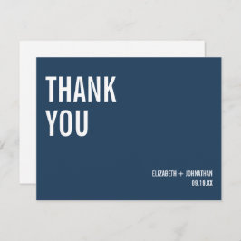 シンプルタイポグラフィ結婚ズ サンキューカード