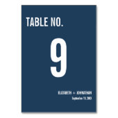 シンプルタイポグラフィ結婚ズ テーブルナンバー (裏面)