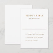 シンプルタイポグラフィ結婚ズ 出欠カード (正面/裏面)