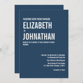 シンプルタイポグラフィ結婚ズ 招待状