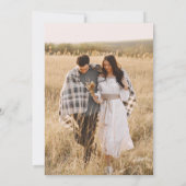 シンプルタイポグラフィ結婚ズ 招待状 (裏面)