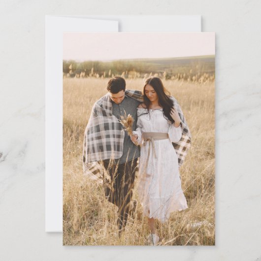 シンプルタイポグラフィ結婚ズ 招待状 (裏面)