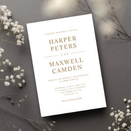 シンプルタイポグラフィ結婚ズ 招待状