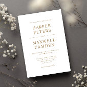 シンプルタイポグラフィ結婚ズ 招待状