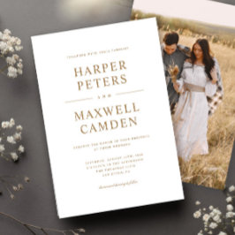 シンプルタイポグラフィ結婚ズ 招待状