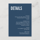 シンプルタイポグラフィ結婚詳細 エンクロージャーカード (正面)