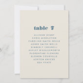 シンプルタイポグラフィ表はっきりした数座席表 (裏面)