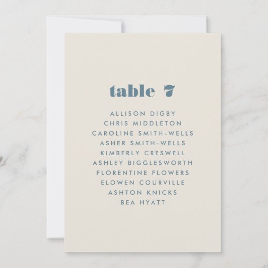 シンプルタイポグラフィ表はっきりした数座席表 (裏面)