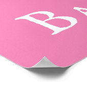 シンプルタイポグラフィ赤ちゃんシャワー歓迎サイン ポスター (角)