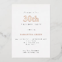 シンプルタイポグラフィ30th誕生日バラ金ゴールド