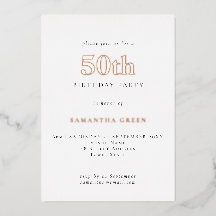 シンプルタイポグラフィ50番目の誕生日バラ金ゴールド