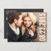 シンプルタイポグラフィ |写真はがきを保存する 案内ポストカード (正面/裏面)