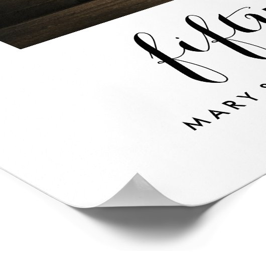 シンプルタイポグラフィ |写真結婚した付き50年 ポスター (角)