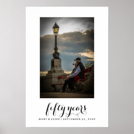 シンプルタイポグラフィ |写真結婚した付き50年 ポスター