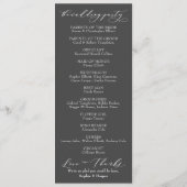 シンプルタイポグラフィ、書エレガント字グレー プログラム (裏面)