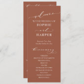 シンプルタイポグラフィ、書道エレガントテラコッタ プログラム (正面/裏面)