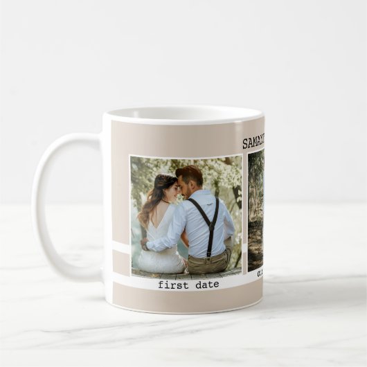 シンプルタイムラ結婚インの写真 コーヒーマグカップ (左)