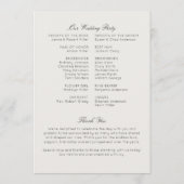 シンプルタイムレス山花アラバスターホワイト結婚ズ プログラム (裏面)